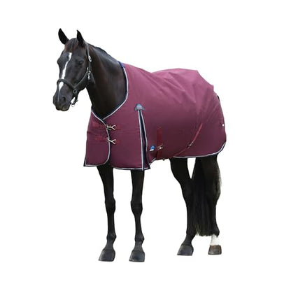 WeatherBeeta ComFiTec Essential Turnout 100g, Burgundy/Navy, 75" - color: Burgundy/Navy, size: 75"