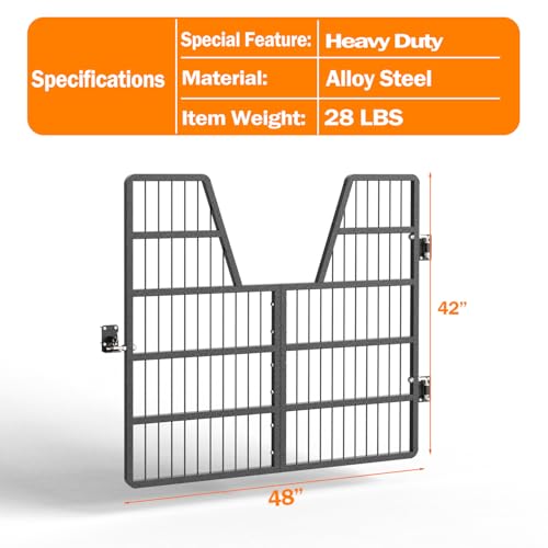 Horse Stall Gates 48" W x 42" H | Heavy Duty Steel Gate for Horse Barns, Stall Door Guard