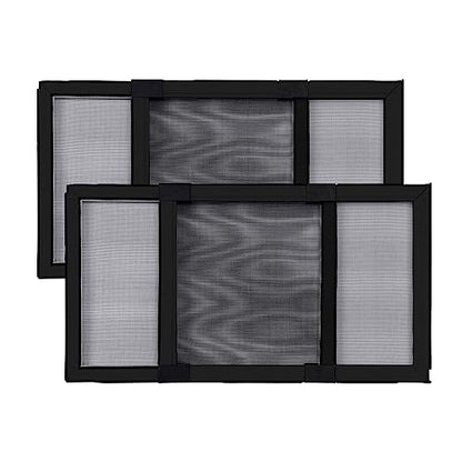 BAFLOTEX Adjustable Window Screens, 15 x 25-45 Inch, Black, 2 Pack - color: Black, size: 15"H*25-45"W, 2 Pack