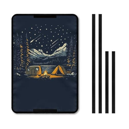 Camping Stars RV Camper Door Windows Shade Thickened Window Cover for Travel Trailer UV Sun Heat Protection Blackout Shades - color: Camping Stars