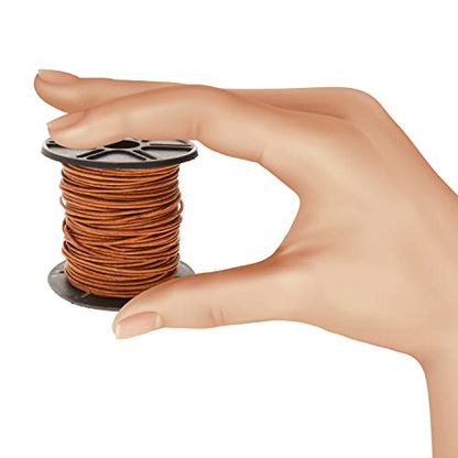 The Beadsmith Leather Cord –Dyed Antique Light Brown– 1mm Spool – 25 Yards/22.86 Meters –Indian Leather Thong Ideal for Braiding, Beading, Necklaces, Fine Lacing, Hair Accessories & DIY Jewelry Making - size: 1mm, style: Dyed Antique Light Brown – 25 Yard