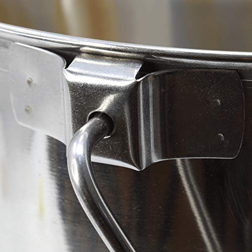 800101 4 Quart Stainless Steel Pail Bonka Bird Toys Durable Shiny Pets Food Water Liquid Treat Feed - size: (4) Quart
