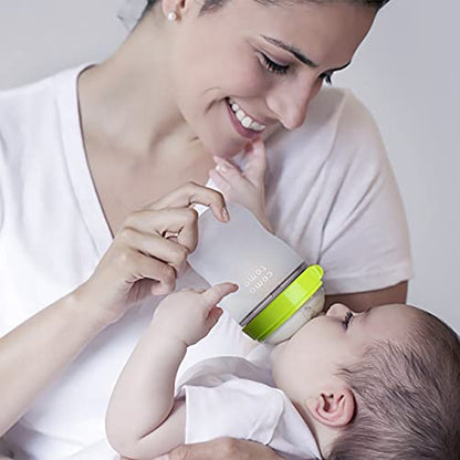 Comotomo Baby Bottle Double Pack, Green, 8oz - color: Green, size: 8 Ounce (Pack of 2)