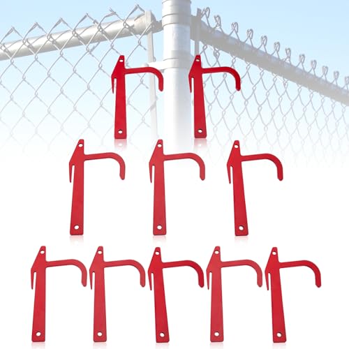 10Pcs Chain Link Fence Metal Banana Clip, Tensioning and Stretching Tool, Fence Top Rail Fabric Hanging Tool