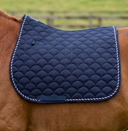 Horse English Quilted Contoured All-Purpose Trail Saddle Pad 7296 - color: Navy, size: 23" (Spine) x 20" (Drop)