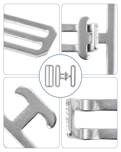 9 Sets Horse Blanket Surcingle Buckle Replacement Kits, Heavy-Duty Hardware Buckles with Straps for Repair and Restoration of Horse Blankets