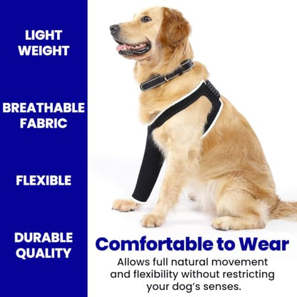 Dog Sleeves for Wounds Front Legs, Compression Sleeve, Dog Cone Alternative, Keep from Licking with Strechy Adjustable Elastic Band, for Hot Spots, Wounds, Bandages | Prevent Licking Ensure Faster Recovery, Cone Alternative, Breathable Material, Stretchy