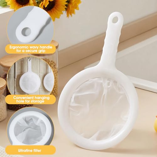 2PCS Extra Fine Mesh Strainer 120/200 Mesh Nylon