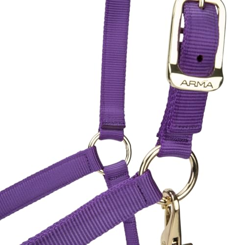 Shires ARMA Adjustable Nylon Halter - color: Purple, size: Cob