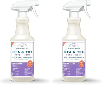 Wondercide Rose Flea & Tick Spray for Pets Plus Home with Natural Essential Oils 16 fl. oz. (Pack of 2) - color: Rosemary, size: 16 OZ (Pack of 2)