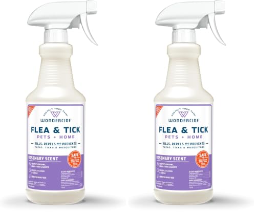 Wondercide Rose Flea & Tick Spray for Pets Plus Home with Natural Essential Oils 16 fl. oz. (Pack of 2) - color: Rosemary, size: 16 OZ (Pack of 2)