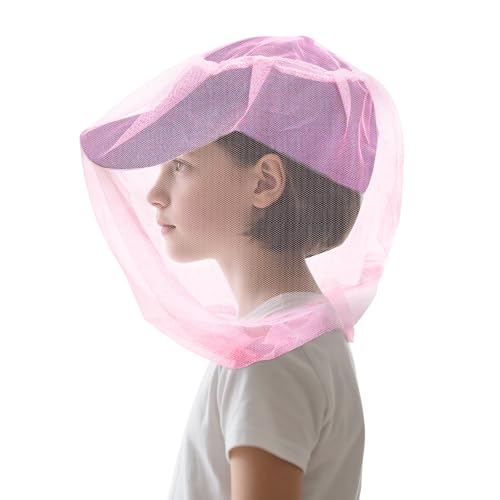 South to East Girl Mosquito Head Net for Insect 2 Pack for 5-12 yrs - color: Pink
