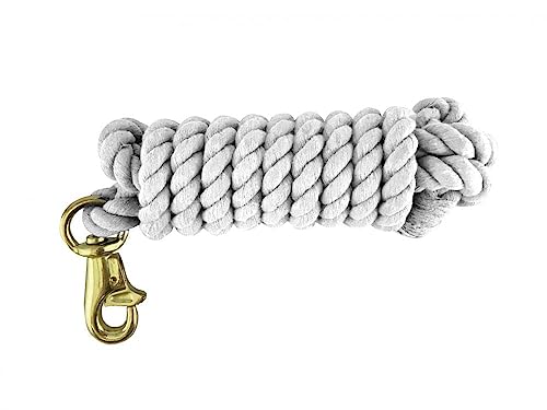 10' Cotton Lead w/Trigger Bull Snap - color: White