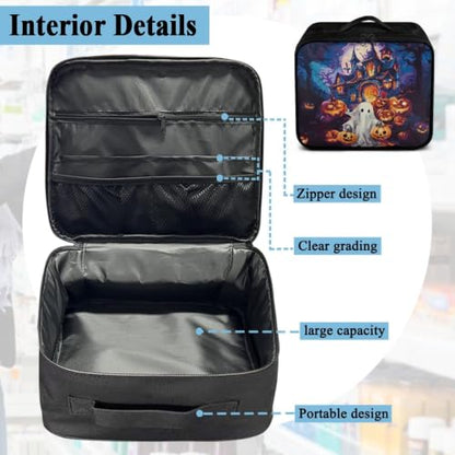 Halloween Ghost First Aid Bag Empty Family Doctor 1st Aid Bag Medical Travel Case First Responder Emergency Medicine Bags for Home Office Outdoors - color: Halloween Ghost