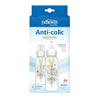 Dr. Brown's Anti-Colic Options+ Narrow Baby Bottle, Goat & Squirrel, 2-Pack - color: 2-Pack, Squirrel & Goat, size: 1 Count (Pack of 2)