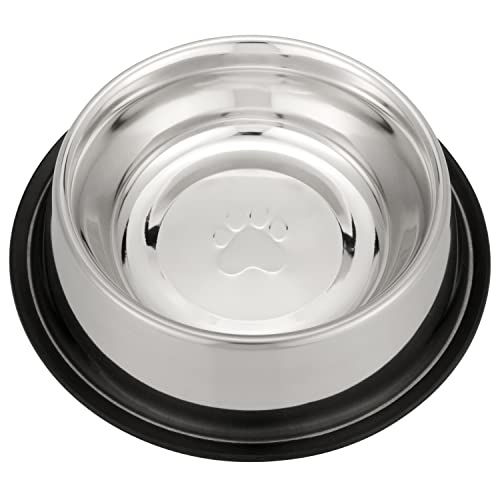 Neater Pet Brands - Stainless Steel No-Skid & Non-Tip Dog Bowl for Food or Water (64 oz, Stainless Steel) - color: Stainless Steel, size: 64 oz