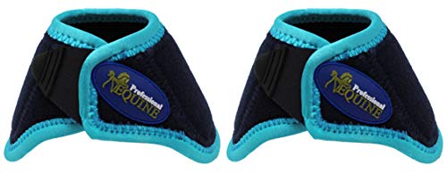 Horse No Turn Quick Wrap Neoprene Horse Bell Boots Navy 4128E