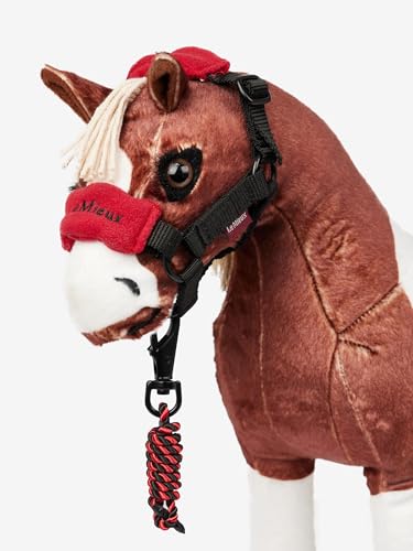 LeMieux Toy Pony Vogue Halter & Leadrope - Ages 3+ - Fleece Padded Noseband - Adjustable Strap - Machine Washable - Chilli - One Size - color: Chilli