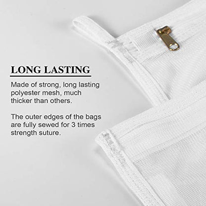 Fine Mesh Laundry Bags for Delicates, 6 Pack (2L+1M) Reusable Wash Bags with Sturdy Zippers, Durable Net Washing Bags for Lingerie, Bra, Sock, Underwear, Baby Clothes, Travel Organizer - size: set of 3 (2*L+1*M) (Pack of 2)