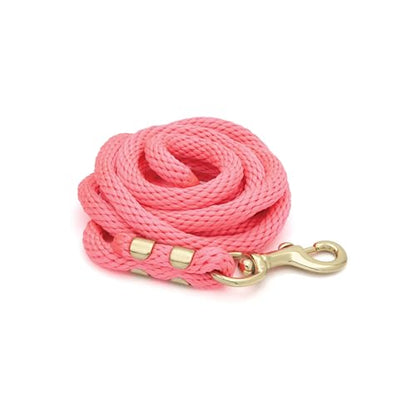 Weaver Equine 8' Horse Lead Rope with Brass-Plated Snap - color: Diva Pink