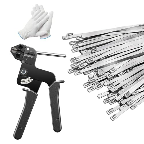 300PCS Cable Ties Kit, 11.8 Inch Heavy Duty Silver Metal Zip Ties - color: Silver, size: 300PCS 1.81x11.8 Inch