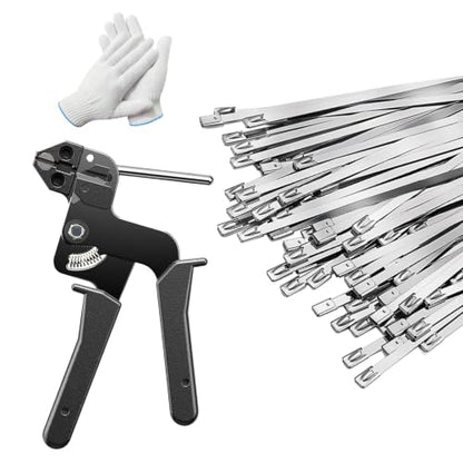 300PCS Cable Ties Kit, 11.8 Inch Heavy Duty Silver Metal Zip Ties - color: Silver, size: 300PCS 1.81x11.8 Inch