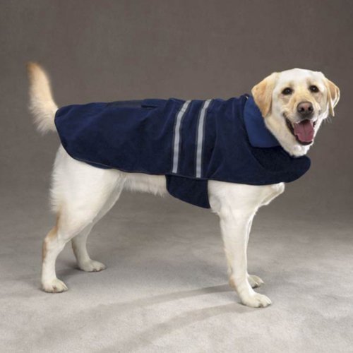 Casual Canine Fleece-Lined Reflective Dog Jacket for Safety, Green, Large - color: Hunter Green, size: Large