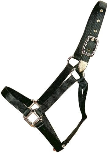 Hamilton Deluxe Horse Halter, 800-1100 lbs, Black - color: Black, size: Average, 800-1100lbs
