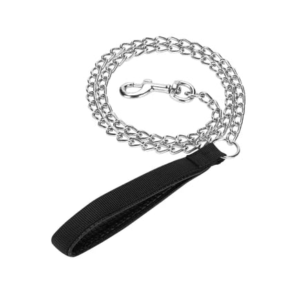 SGODA Metal Chain Heavy Duty Dog Leash, 4 ft x 3.0 mm Black - color: Black, size: 4 ft x 0.12 in