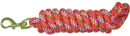Hamilton 5/8" x 10' Poly Horse Lead Rope with Bolt Snap, Red Confetti - color: Red Confetti