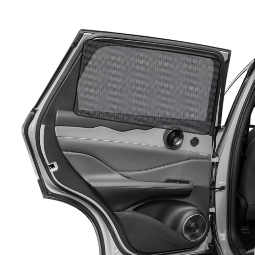2PCS Car Window Shade, 18.9"×31.1" Magnetic Auto Rear Side Window Cling Sunshade, Car Window Screen for Sun, Glare and UV Rays Protection, Vehicle Sun Shades for Baby - color: 18.9"×31.1"Rear