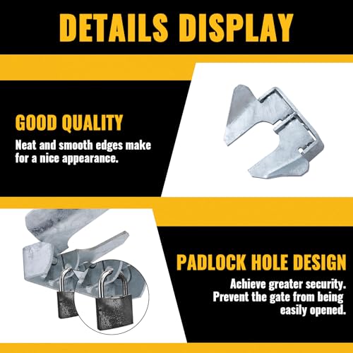 VIVIDA Butterfly Gate Latch, Wall Mount Gate Latch, 1-3/8" to 1-5/8", 1 PCS - color: Silver, 1 Pack