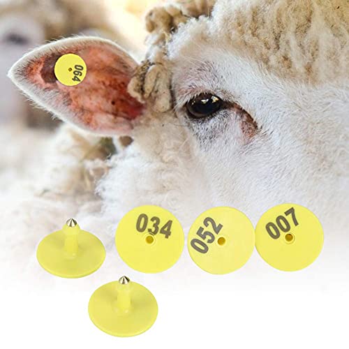 100pcs Livestock Ear Tags Numbered 001-100 TPU Animal Identification Tags