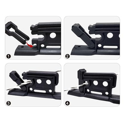 Electric Fence Polytape/Polywire/Rope Insulators with Locktab PK100 in Black Included Screws for Wood Post Nail on for Hi -Tensile