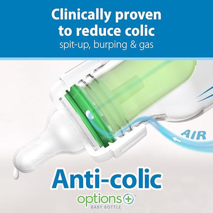 Dr. Brown's Anti-Colic Options+ Narrow Baby Bottle, Bear & Owl, 2-Pack - color: 2-Pack, Bear & Owl, size: 1 Count (Pack of 2)