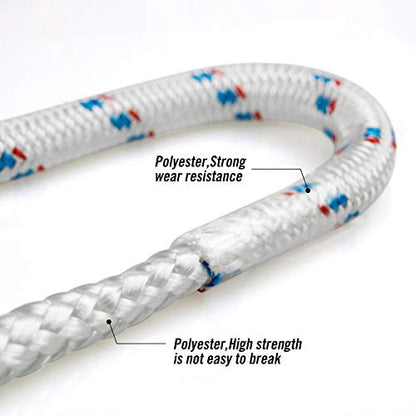 Perantlb Double Braid Rope, 5/8 inch by 150 feet, Weather Resistant Polyester Material, can be Used as Climbing Rope, Boat Rope…