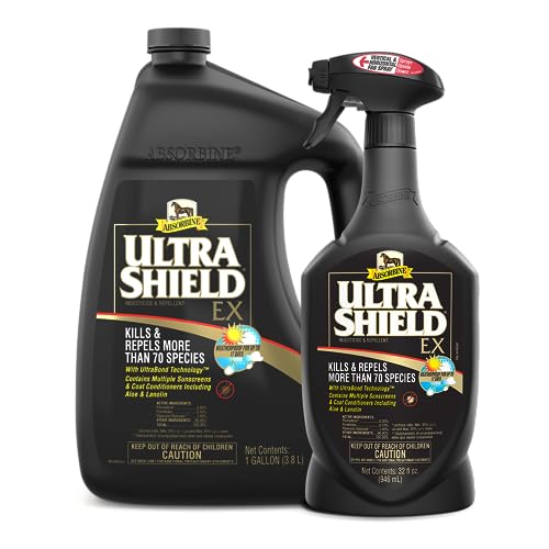 Absorbine UltraShield EX Insecticide & Repellent, Combo Pack Sprayer+Gallon - size: 32oz Sprayer + 128oz Refill Combo