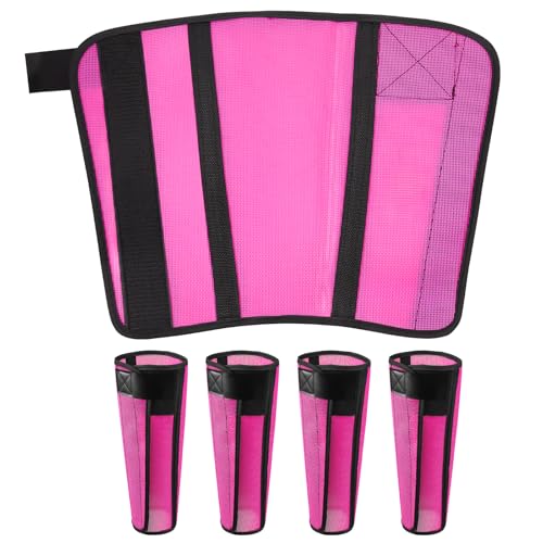 Fly Boots for Horses Set of 4, Horse Fly Boots with Breathable Mesh - color: Pink