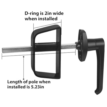 shed Door Latch shed Door Handle with 5-1/2" Stem,shed Door Lock Matching Set Includes 5 Keys forPlayhouses, shed Latch Chicken Coops,Camper, RV, Garage Door(Black) - size: 5.5inch L