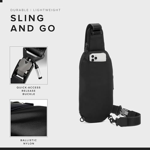 TUMI Alpha Bravo Esports Pro Sling Bag, 12.0" X 5.8" X 2.5", Black - color: Black