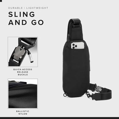 TUMI Alpha Bravo Esports Pro Sling Bag, 12.0" X 5.8" X 2.5", Black - color: Black
