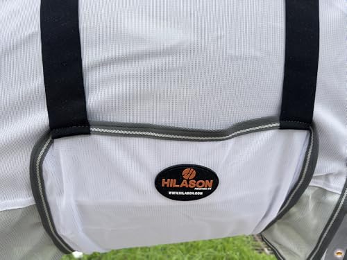 Hilason 66" - 84" UV Protect Mesh Bug Mosquito Summer Fly Sheet - color: White/Gray, size: 66 In