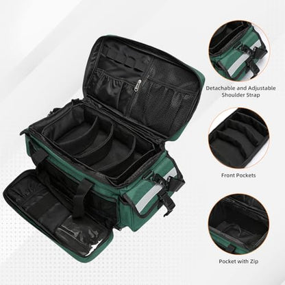 First Aid Bag,Medical Bag,First Responder Bag for Trauma,Medical Bag Organizer with Detachable Dividers for Nurses,Home Health Care,EMT(Bag Only)