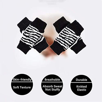 Dog Leg Protectors to Help Reducing Licking Scratching Wound After Surgery - color: Black, size: S-Leg Girth: 2.04in