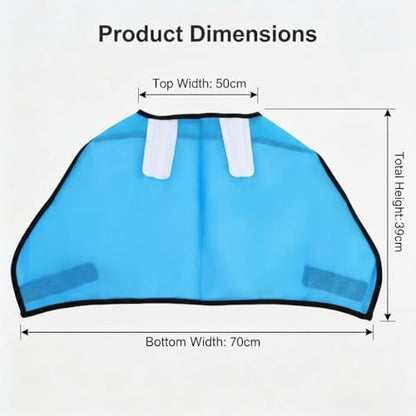 Horse Fly Mask Without Ears, UV Protection Fly Mask for Horses, Breathable Fine Mesh Horse Face Mask for Mosquito & Insect Protection, Adjustable Equine Fly Mask for Summer Riding & Barn Use, Blue