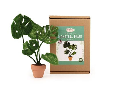 Wizardi Beginner Needle Felting Kit for Adults - Monstera. Floral Felting Kit 15cm High. Felting Tools. Wool Felting Supplies. Felt Crafts. Wool Felt. The Makerss - color: Monstera