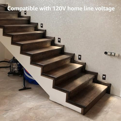 LEONLITE 6-Pack 3CCT 120V LED Step Lights, Vertical, Oil Rubbed Bronze - color: Oil-Rubbed Bronze, size: 2.87 Inch