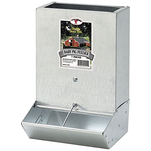Little Giant BPF2 Heavy Duty Mountable or Freestanding 2 Hole Baby Piglet Livestock Multipurpose Trough Feeder, 7 Pound Capacity (4 Pack)