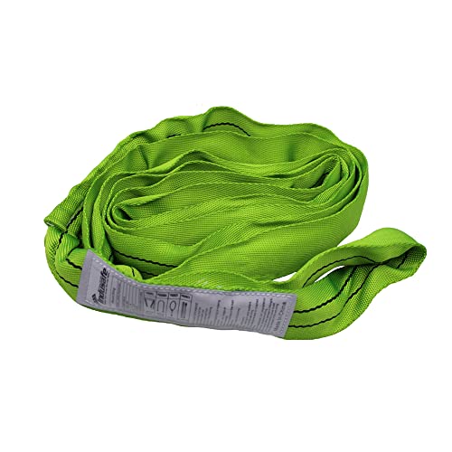 Green Polyester Endless Round Sling Heavy Duty Poly Lifting Sling 5300lbs Vertical Capacity, 6 Feet Length - size: 1 Pack
