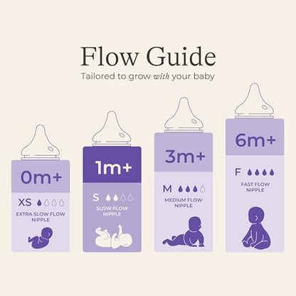 Lansinoh Anti-Colic Baby Bottles, BPA-Free Plastic, 5 Ounces, Slow Flow Nipples (Size S), Breastfeeding Bottle with NaturalWave Design, Baby Essentials (Pack of 12) - size: 1 Count (Pack of 12), style: 5 Ounce